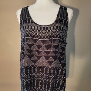 H&M WOMEN SLEEVELESS GEOMETRIC TOP - SIZE 10